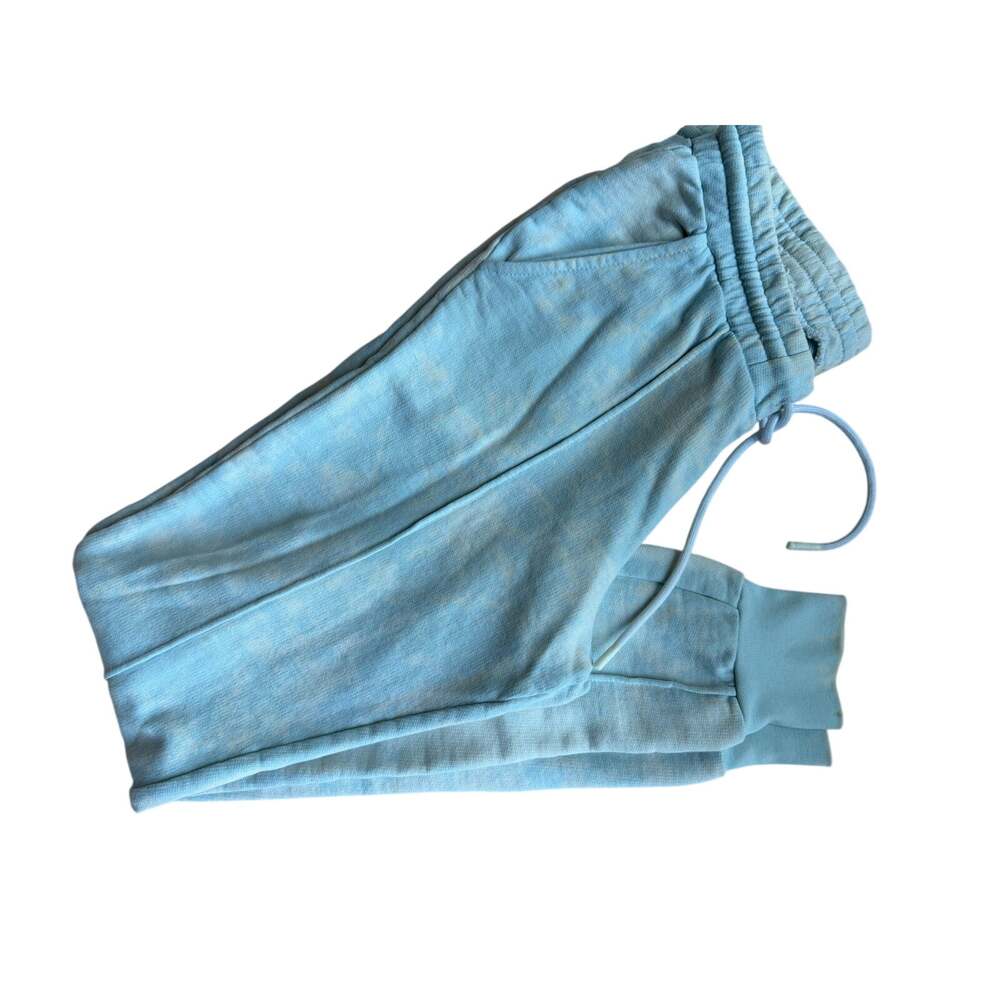 Cotton Citizen Cloud Tie Dye Jogger Sweatpants Blue White USA Small